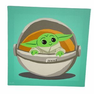 Star Wars Baby Yoda In His Carrier Picture, 9.8x9.8